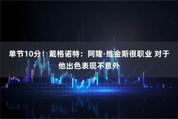 单节10分！戴格诺特：阿隆·维金斯很职业 对于他出色表现不意外