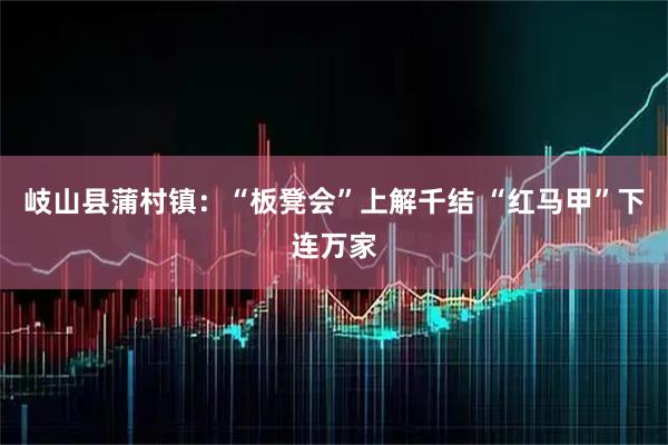 岐山县蒲村镇：“板凳会”上解千结 “红马甲”下连万家